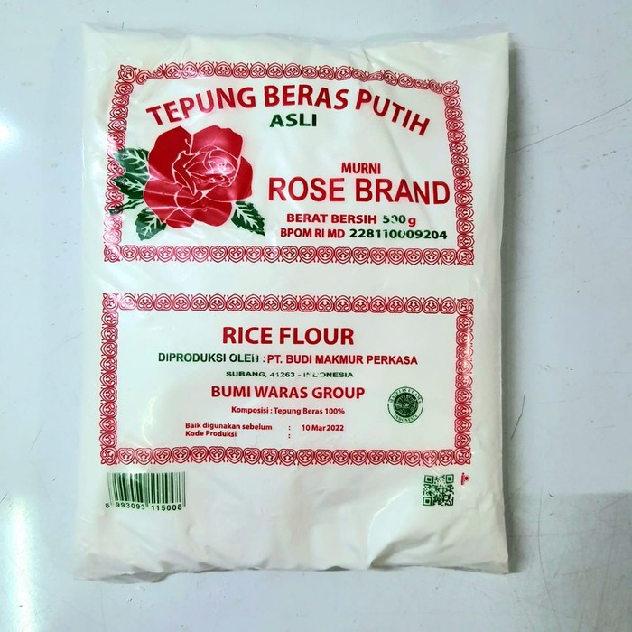 

Ketan-Beras-Tepung- Tepung Beras Cap Rose Brand 500Gram -Tepung-Beras-Ketan.