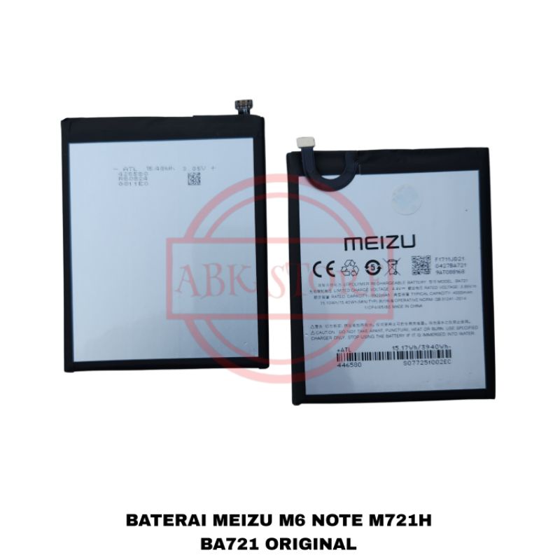 BATRE BATERAI BATTERY BA721 FOR MEIZU M6 NOTE M721H