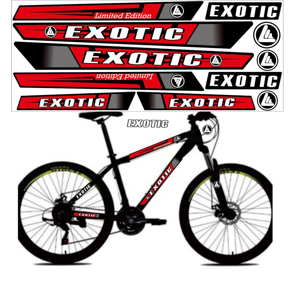 STIKER SET SEPEDA EXOTIC ART SEPEDA