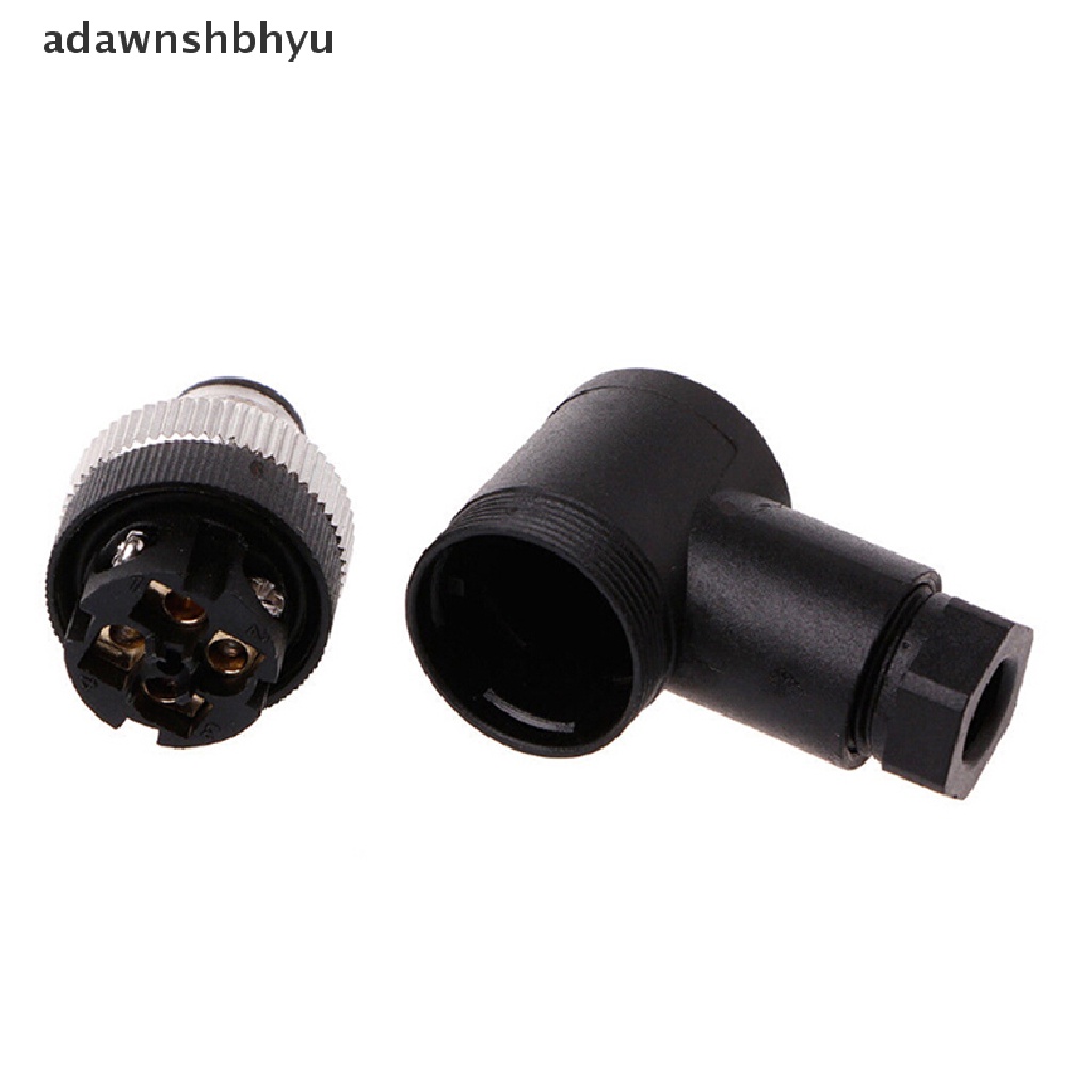 Konektor sensor adawnshbhyu 1Pc M12 3 /4 /5 pin male/female Lurus/Kanan Colokan Sudut