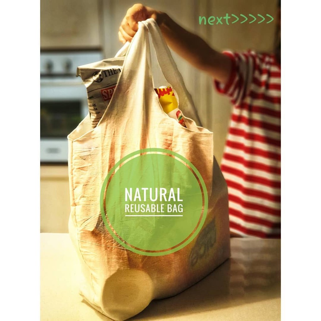 Jumbo Tas  Reusable Tas  Reuse  Tas  Recycle Natural Bag Baggu 