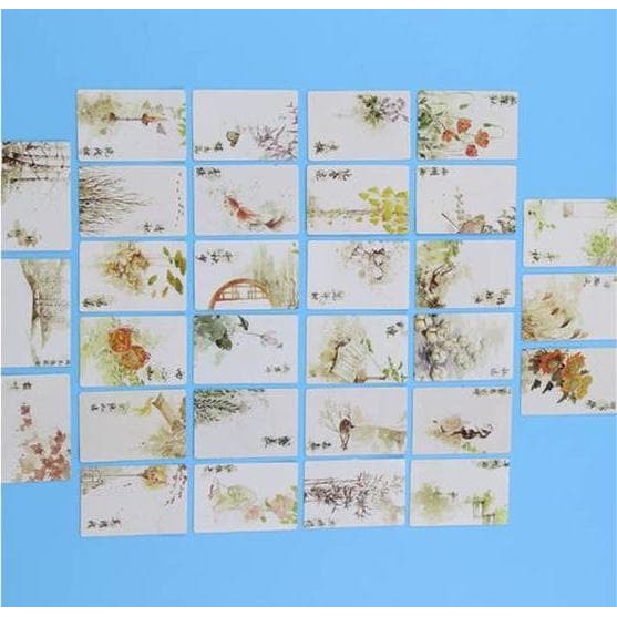 Label Stickers - Nature of Japan Design (40pcs)