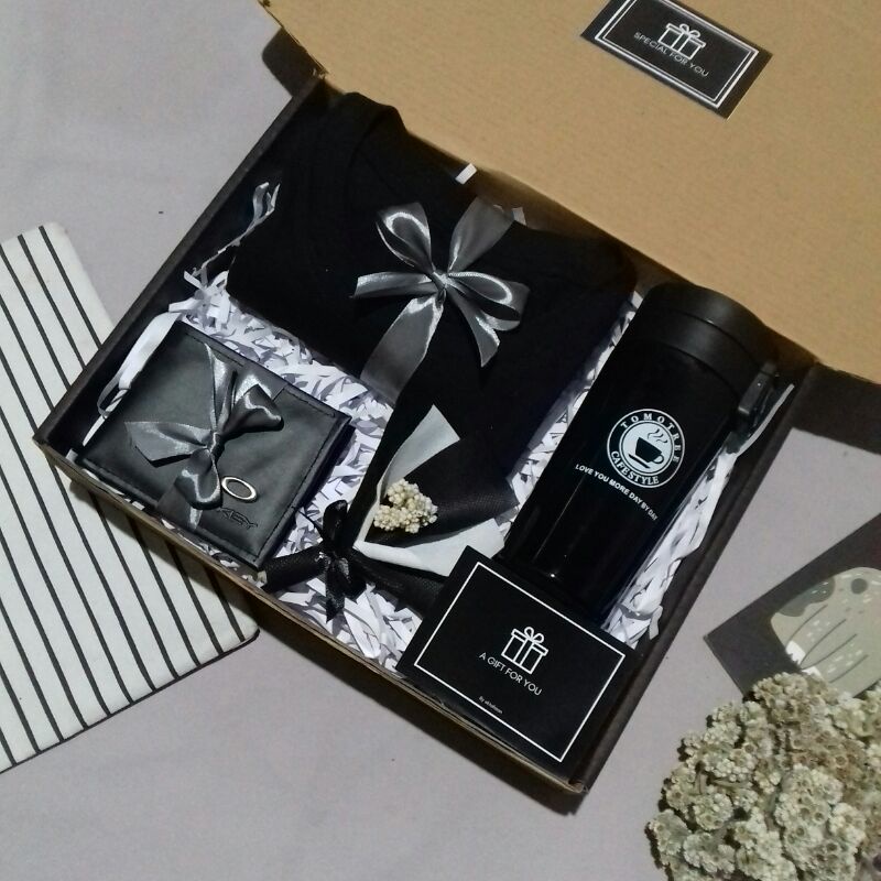 HAMPERS FOR MAN GIFT BOX COWOK COFFE HAMPERS BLACK SERIES KADO ULANG TAHUN KADO WISUDA ELEGAN