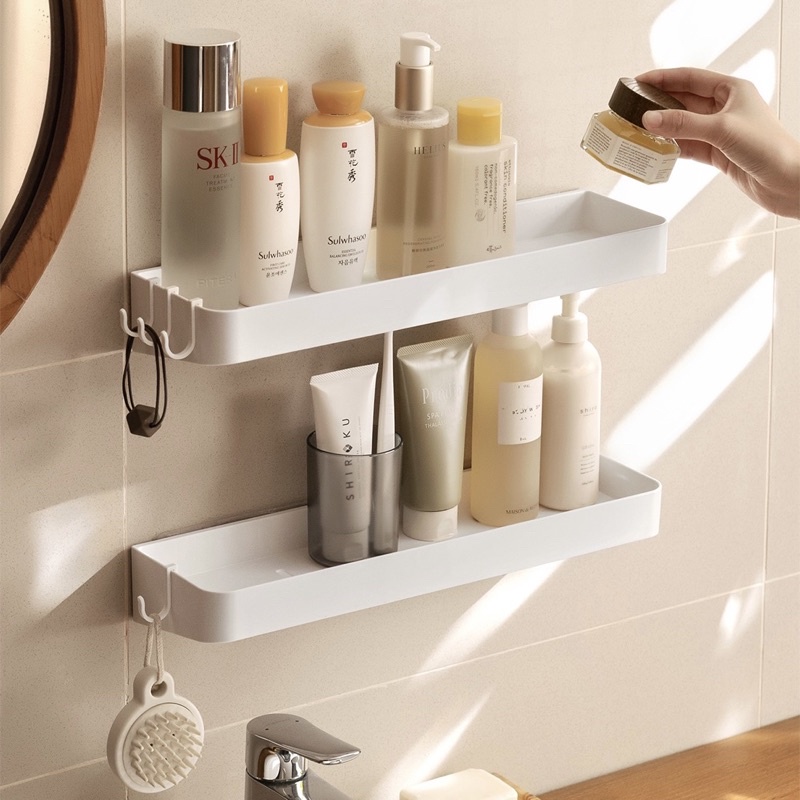 COZYHOUSE ATWELL Rak Kamar Mandi Putih Rak Sabun Ambalan Tambahan / Toilet Minimalist Rack