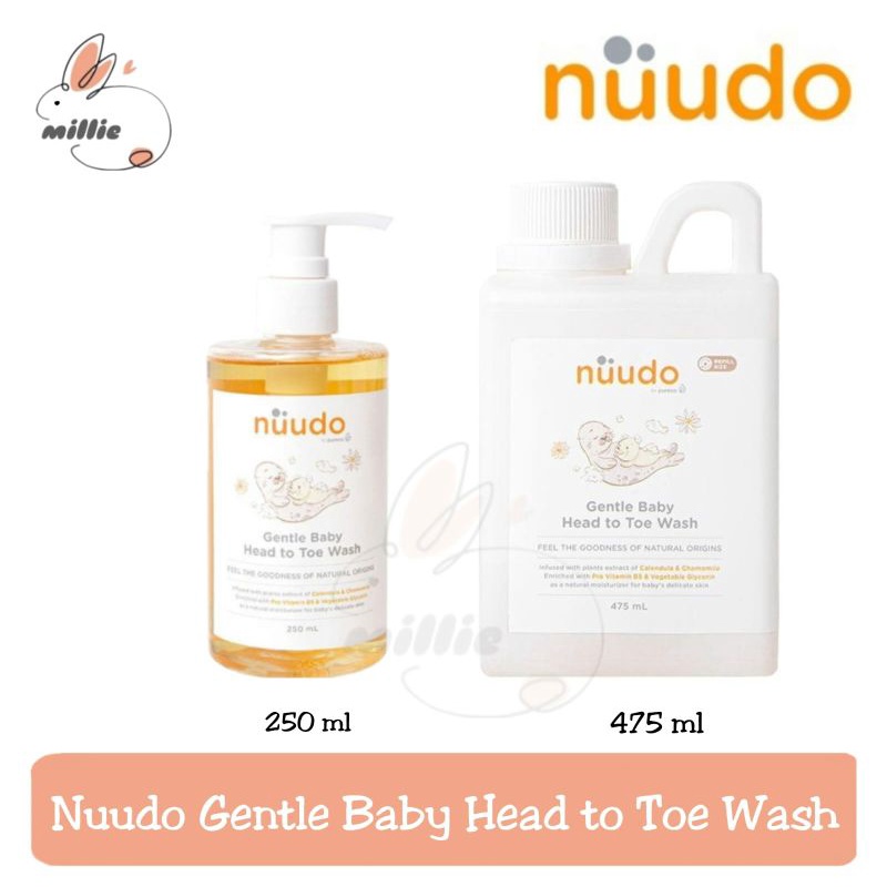 NUUDO Gentle Baby Head to Toe Wash 250ml 475ml