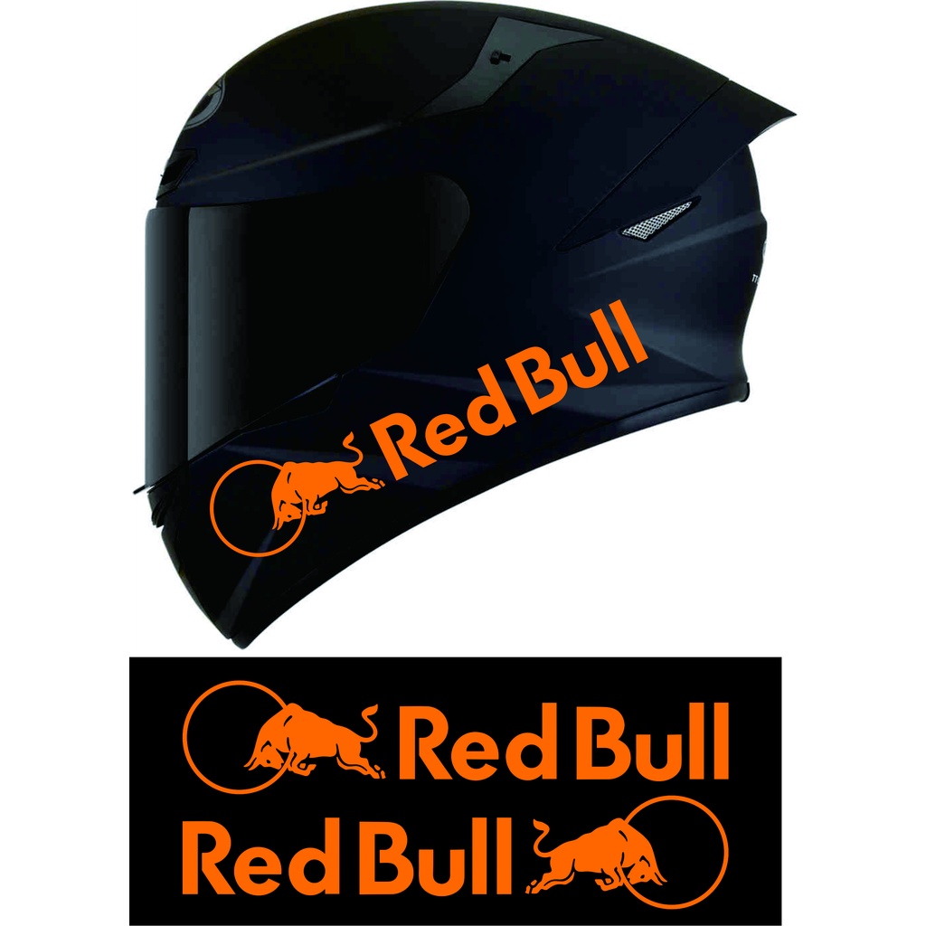 stiker Red Bull helm motor mobil