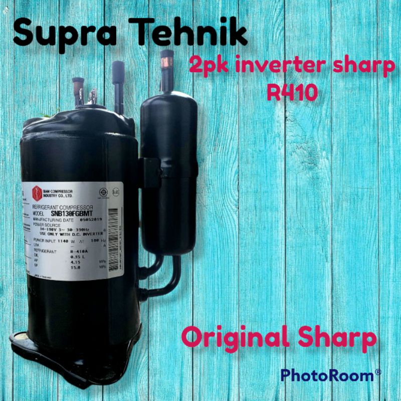 KOMPRESOR AC SHARP 2PK INVERTER R410 SNB130FG ORIGINAL
