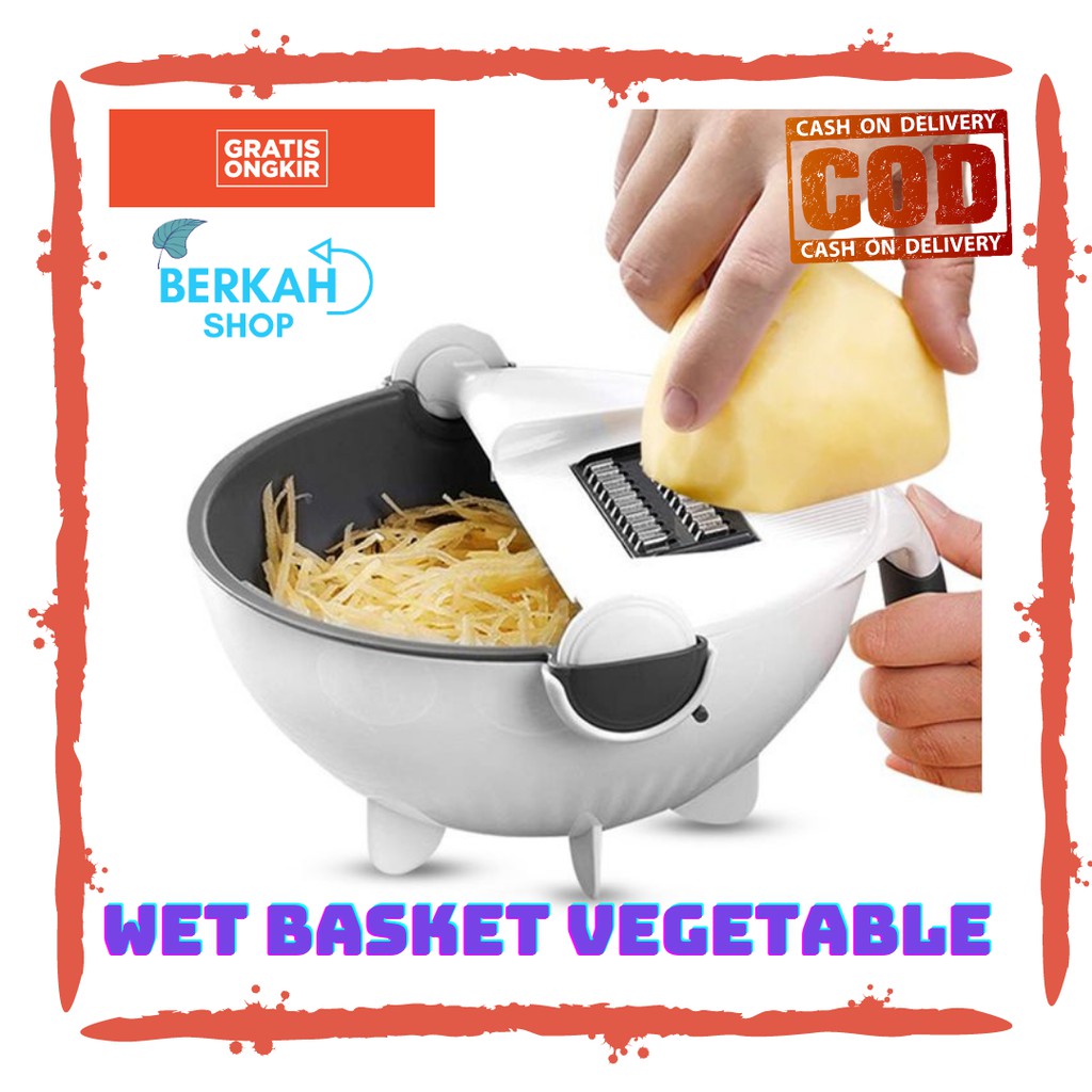 Wet Basket Vegetable Cutter Parutan Sayuran Buah Serbaguna Van Star