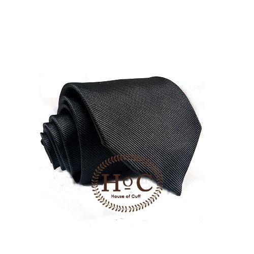 Houseofcuff Dasi Neck Tie Slim Polos Wedding Best Man Black TIE - Hitam