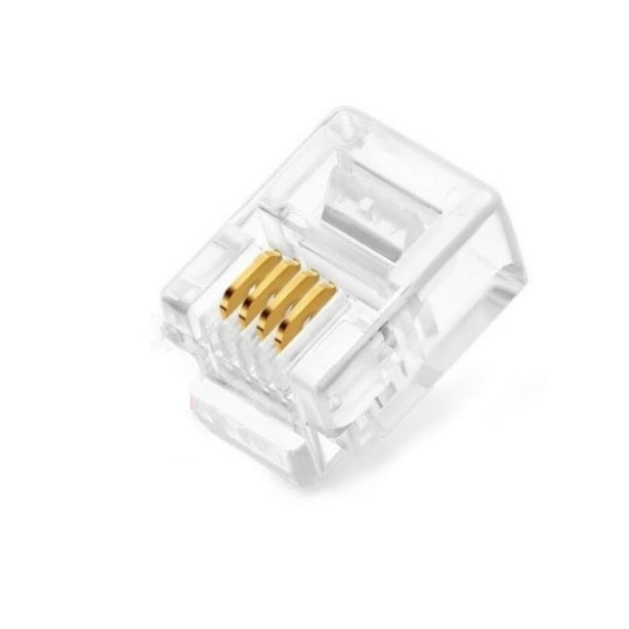 Connector RJ11 Jack Telephone 4 Pin 1pcs Konektor RJ11 Telepon 4pin