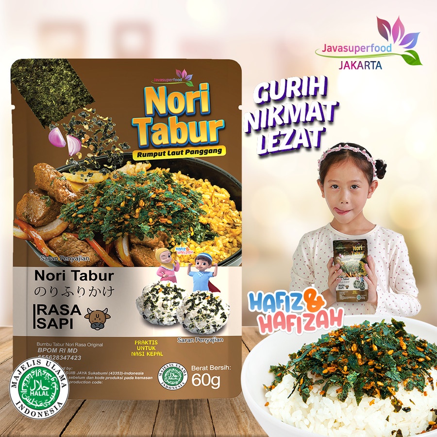 Nori Tabur Rumput Laut Panggang - Rasa Sapi- 60g