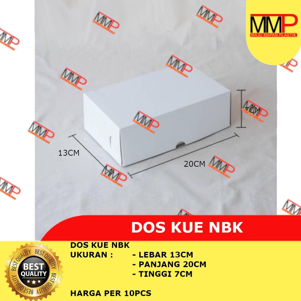 

[10 PCS] Dos Kue NBK / Dos Kue Putih NBK Ecer 10 pcs / Dus Hampers Tutup Penuh