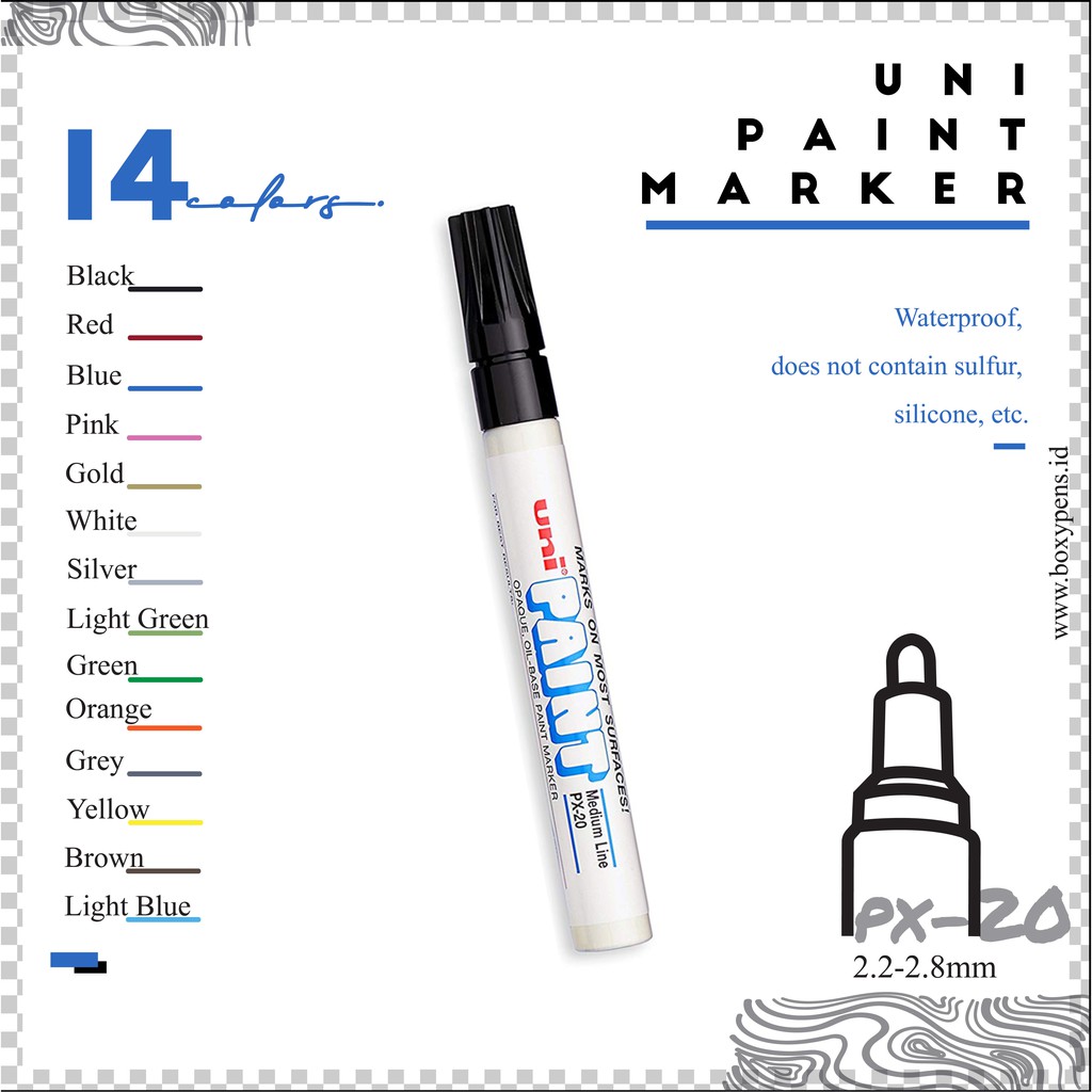 

Uni Paint Marker PX-20 Medium Point (2.2 mm - 2.8 mm)