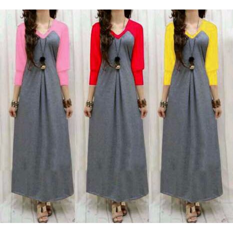 Gamis Kimono Maxidress Wanita Terbaru Murah Lengan Panjang K018