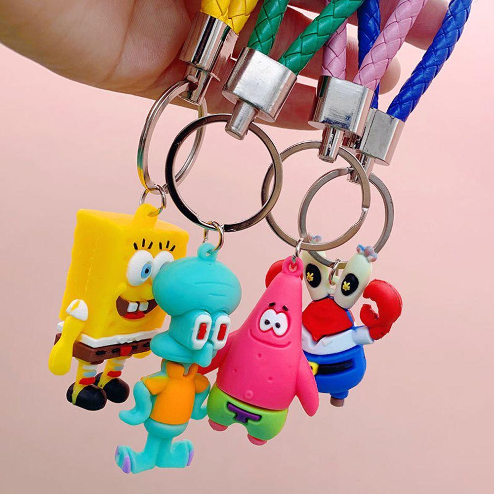 Lanfy Wanita Gantungan Kunci Hadiah Kreatif Lucu Pikachu Patrick.Star Desain Kartun Sponge Bob Cartoon Key Holder