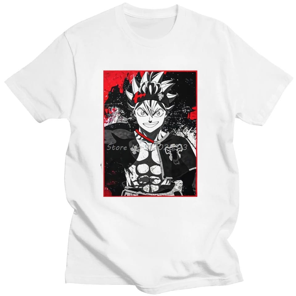 Kaos Anime Black Clover Asta Pria (S-3XL) Wibu Japan Manga Kaos Black Clover Asta Nero Sword Black Bull Kaos Anime Pria Distro Keren Terbaru Cowok Baju Black Clover Asta Black Bull Baju Anime Oversize Pria Jumbo T Shirt Anime Waifu Cowo Asta Black Clover