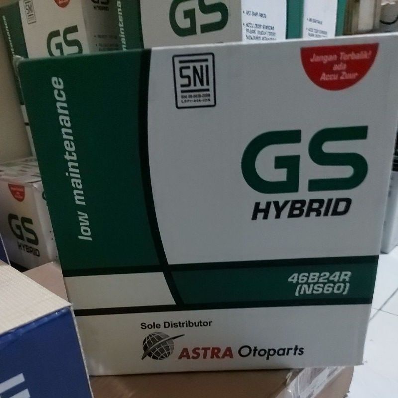 GS ASTRA NS60 46B24R/12V 45AH GS HYBRID