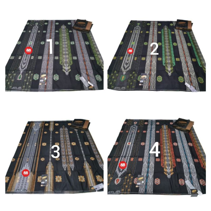 sarung atlas super premium gold 955 motif BHS SIF SGE SGT SKP songket liris timbul hitam