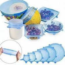 Cover penutup serbaguna 6 in 1 Panci Gelas Bowl Lid Silikon food buah