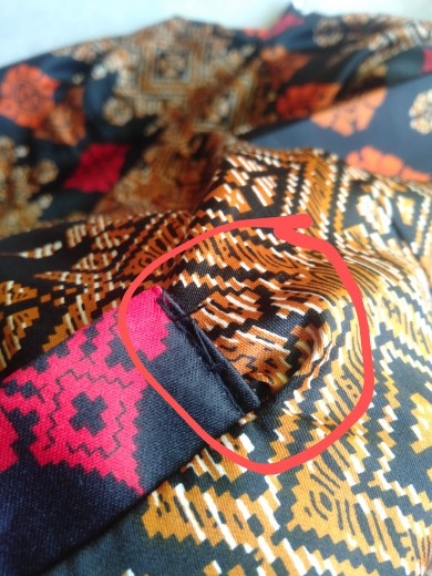 Kemeja Batik Panjang Motif Songket Toraja Hitam