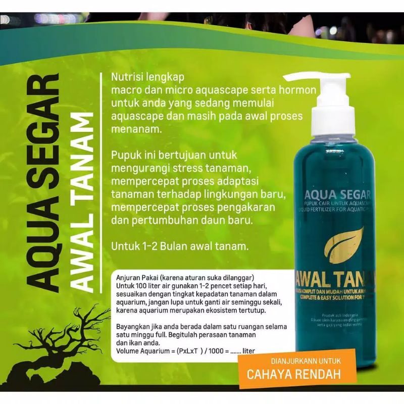 Aqua Segar Awal Tanam 250ml Pupuk Cair Aquasegar Aquascape