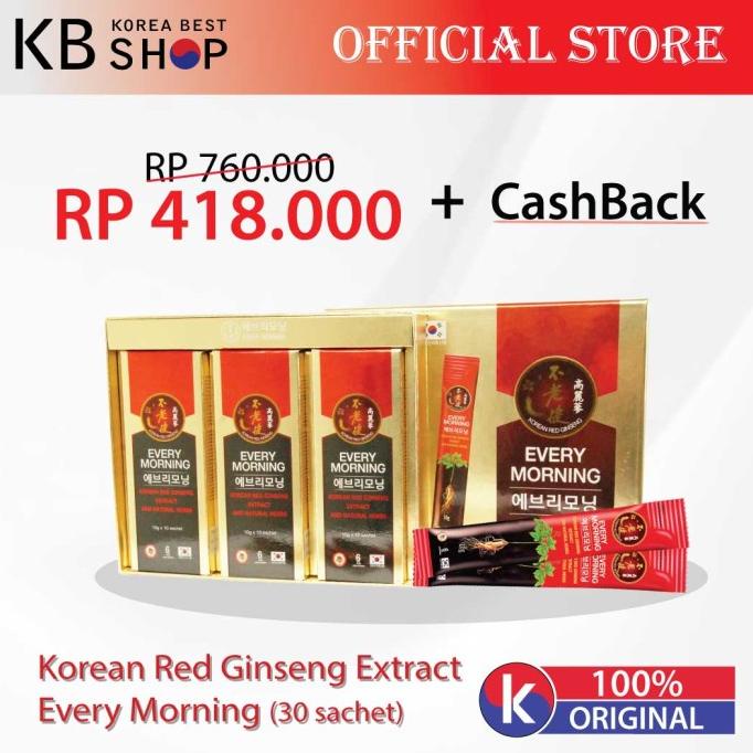 

TERBARU LAUNCHING PROMO KOREA RED GINSENG (EVERY MORNING) 30 SACHETS /OBAT HERBAL ASAM URAT/OBAT HERBAL PELANGSING/OBAT HERBAL KOLESTEROL/OBAT HERBAL DIABETES