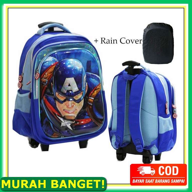 Tas Sd Trolley Dorong Anak Perempuan Frozen Pirang Embos Timbul P CA426 Tas Trolley Anak Sd Super He