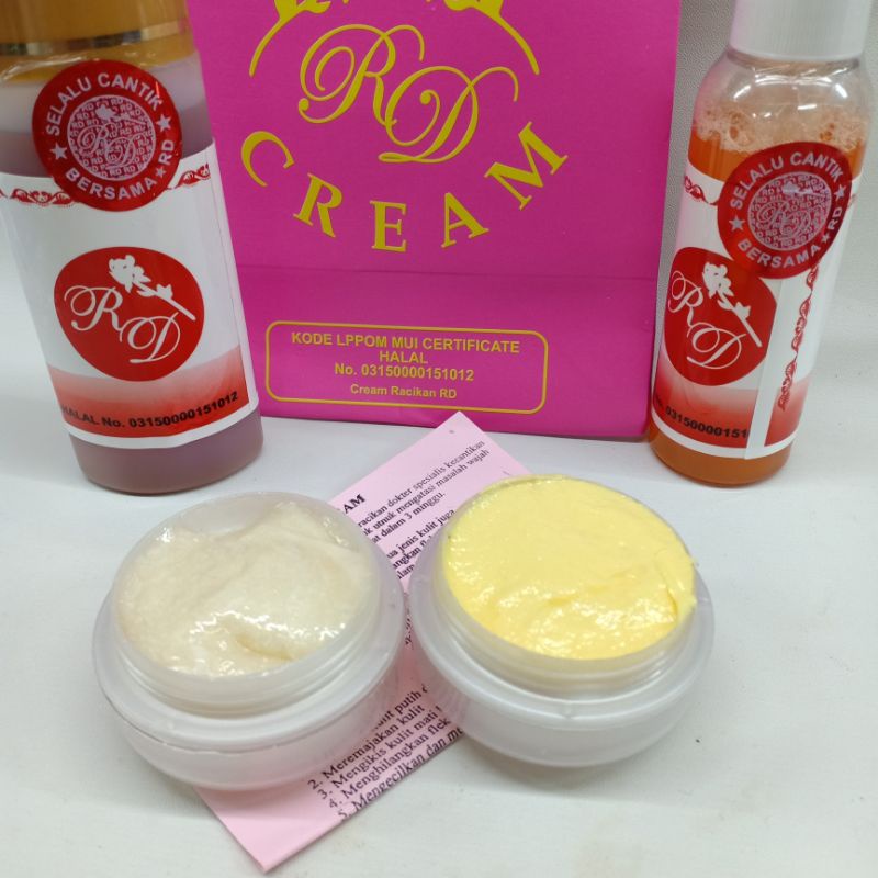 Paket Cream Pemutih Racikan Dokter - Cream RD 4in1 Cantik Bersama Tali Hijau