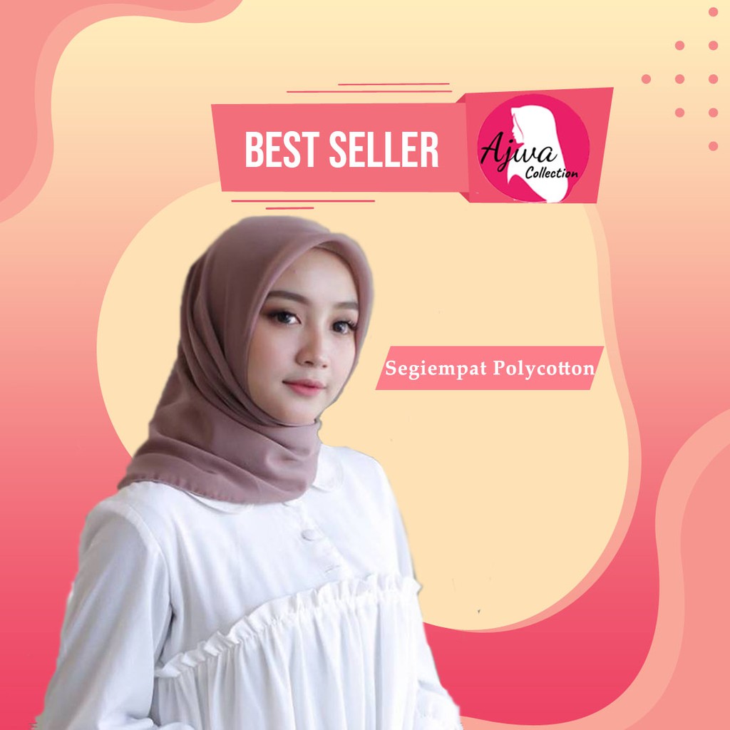  Jilbab  Segiempat Bella  Square  Pollycotton Double Hycon 