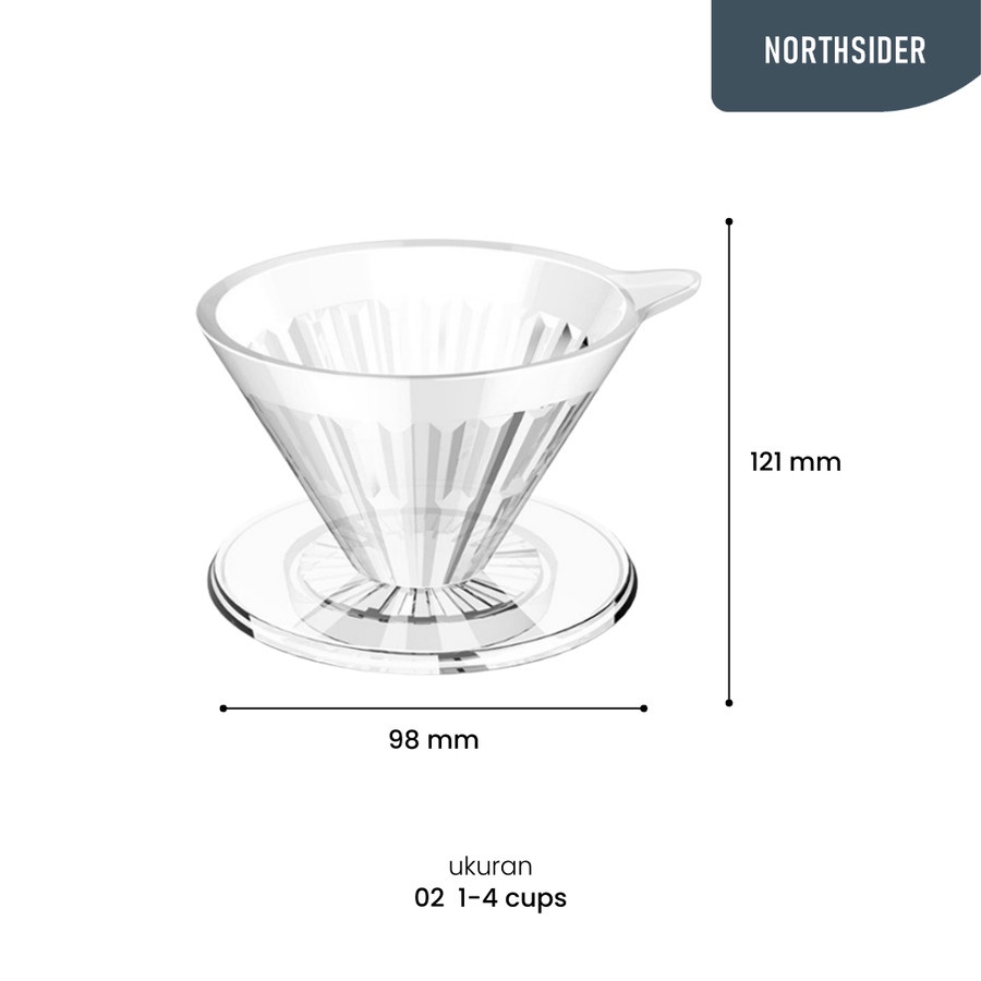 TIMEMORE COFFEE DRIPPER KOPI 01 &amp; 02 | PCTG CRYSTAL EYE