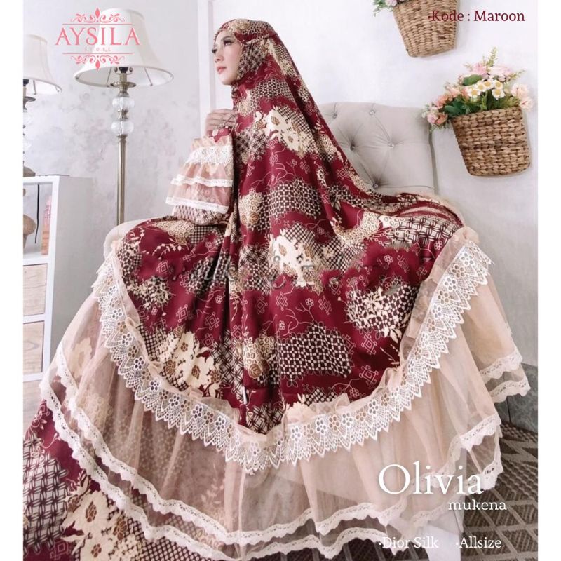 mukena mewah premium mukena olivia