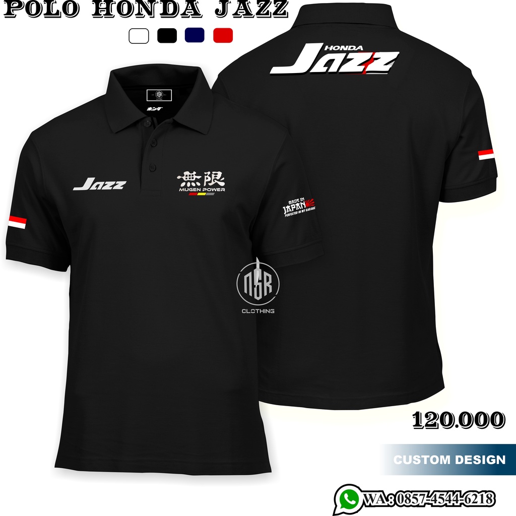 POLO SHIRT HONDA JAZZ/BAJU HONDA JAZZ/MOBIL JAZZ