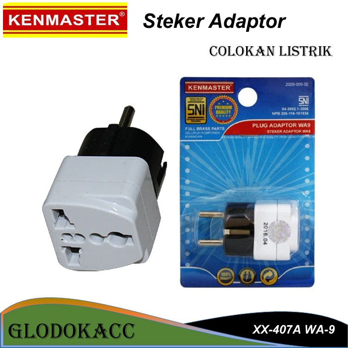 Steker Adaptor / Kenmaster Colokan Listrik Lubang 3 Lubang XX-407A WA9