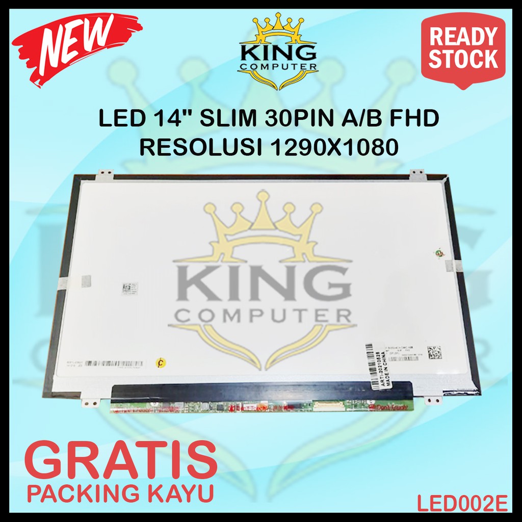 LCD LED LAPTOP 14 Inch SLIM 30PIN FHD 1920X1080 KUPING ATAS BAWAH