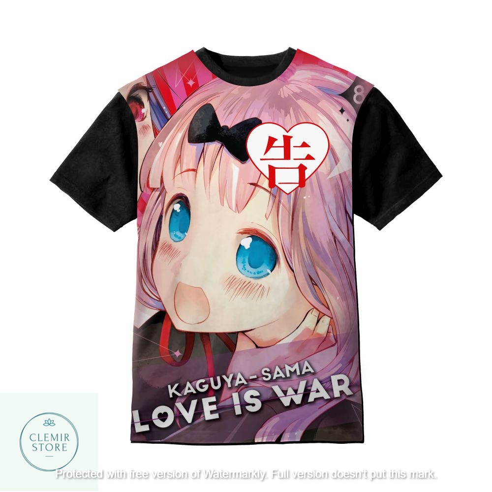 Kaos 3D Anak | Baju Sablon Printing Kaguya Shinomiya Kaguya Sama (Kaguya Sama Love) Love Is War Baju
