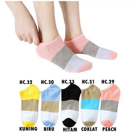 Kaos Kaki Ankle 3 Warna Model Semata Kaki