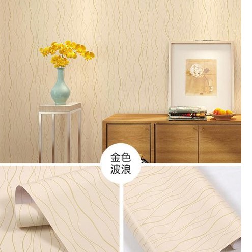 Wallpaper Sticker Dinding Motif WAVE KUNING