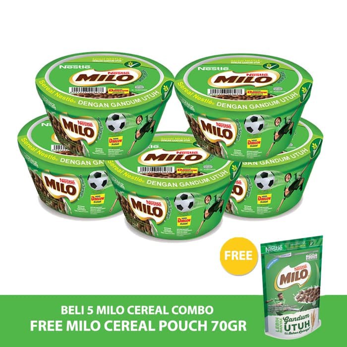 

MILO Cereal Combo [5pcs] Gratis MILO Cereal Pouch 70gr