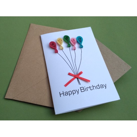 Quilling Card Kartu Ucapan Birthday Kartu Ulang Tahun Shopee Indonesia