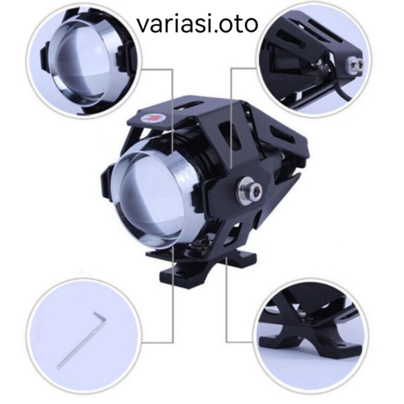 Lampu Sorot Motor Lampu Tembak LED Projie Projektor Headlight Cree U5 Lumens 1200 Lampu Motor