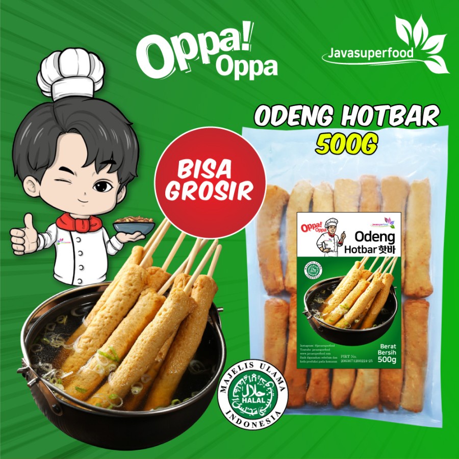 

Oppa Odeng Oden Hotbar Eomuk Korea Fish Cake 500g Halal