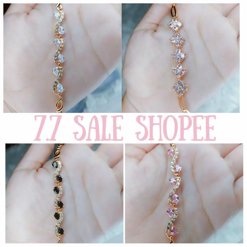 xuping gelang rantai dengan batu zircon