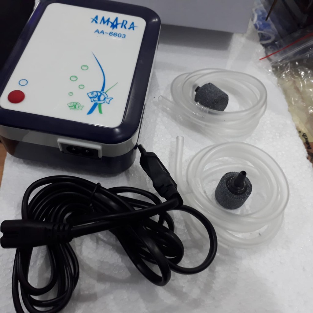 AIRATOR AMARA AA 6603 AA-6603  Mini AC/DC Air Pump / Aerator / POMPA UDARA AQUARIUM AQUASCAPE