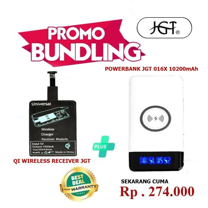 JGT WIRELESS 10000mAh POWER BANK
