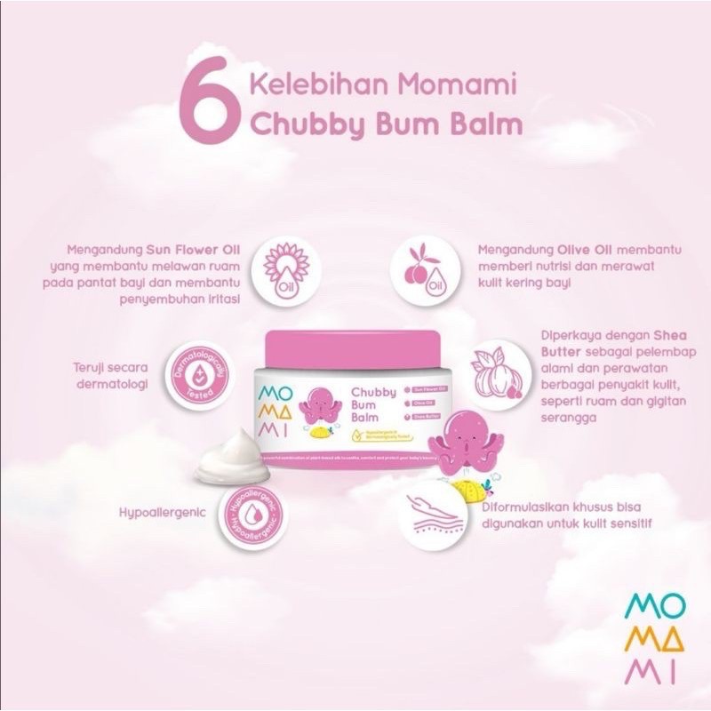 Momami Chubby Bum Balm/krim pencegah ruam popok bayi