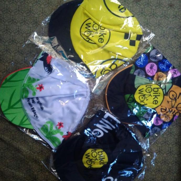 Hot Sale Cycling Caps/Topi Sepeda Tulisan Brompton, Dahon, United, Polygon Dll Hot Sale