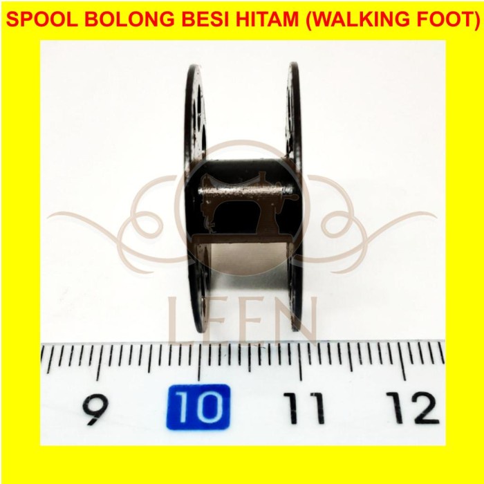 Spool Bolong Besi Hitam Walking Foot Mesin Jahit Industri Jarum 1 LEEN