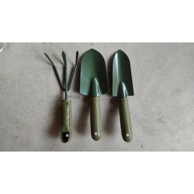 Sekop Garden Tools 3 Pcs / Alat Kebun Sekop hijau Garpu Set 3 Pcs