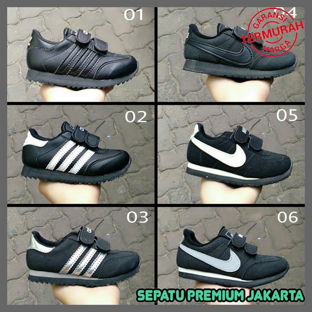 Sepatu Anak Laki|Perempuan Nike Hitam|Black  |Sneakers|Sekolah