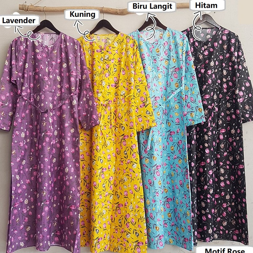 GAMIS KATUN SYARI BUSUI SLETING JEPANG MOTIF MONALISA RASTI ETNIK KOTAK BANGKOK